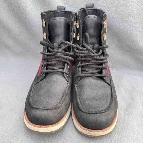 Merrell Boots Womens Size 8 Black Red Aztec Knit Lace Up Ankle Moc Toe J001964‎ - Picture 5 of 9